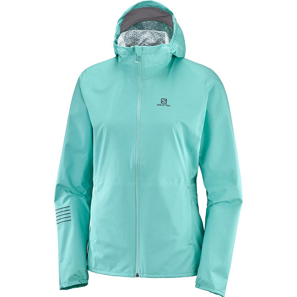 Salomon Singapore Womens Jackets - LIGHTNING WP JKT W Turquoise | 64072-KAVE